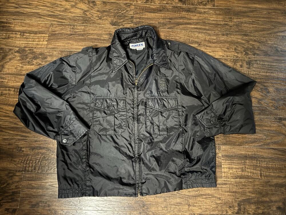 Galls Gear Vintage Nylon Windbreaker Jacket Men’s large Black